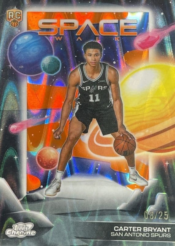 Carter Bryant 2025 topps Topps Chrome Cosmic Space Walk - Aqua Equinox Refractor