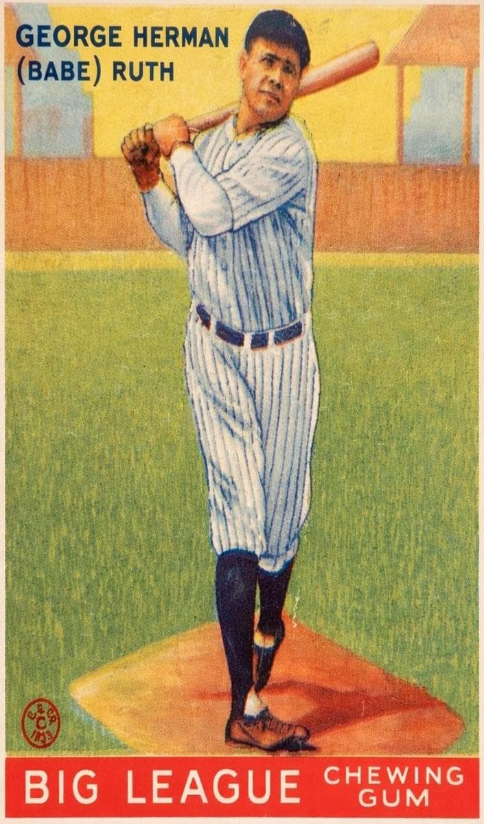 George Herman “Babe” Ruth 1933 unknown Goudey
