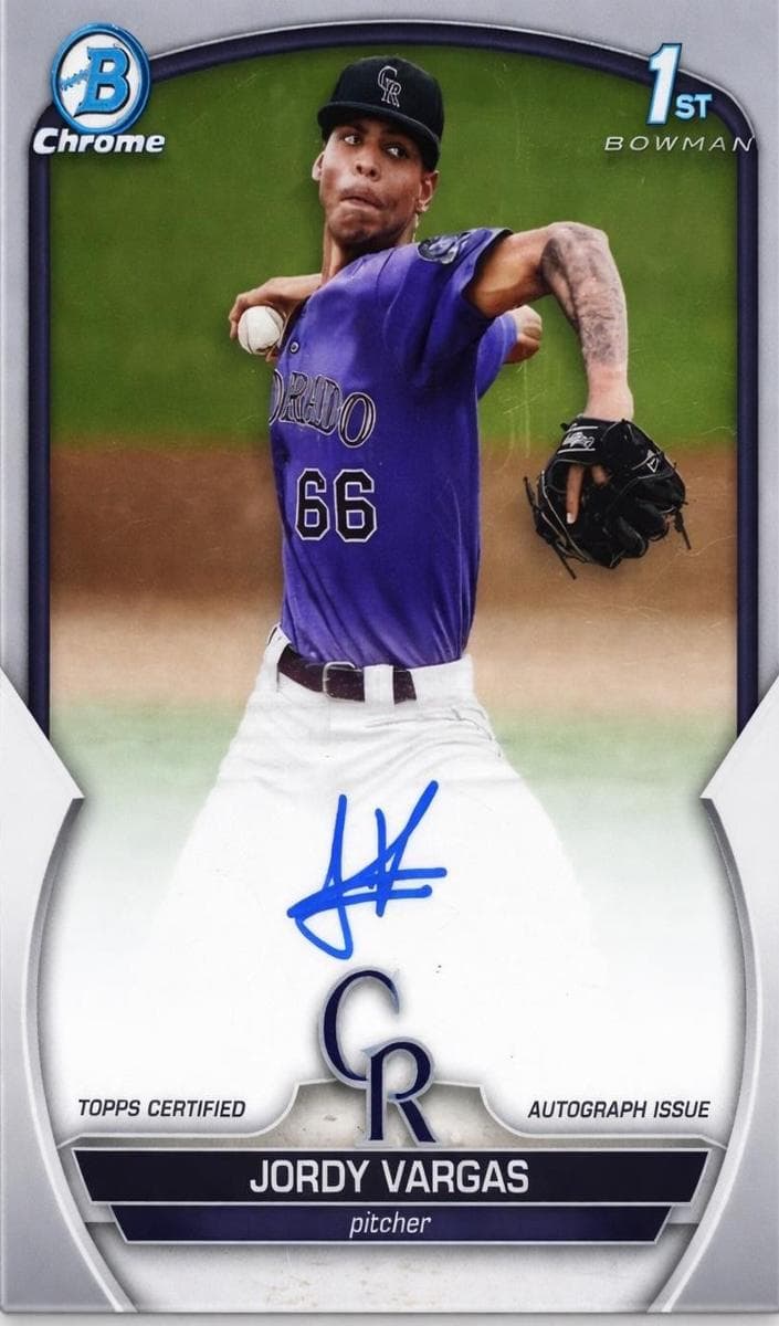 Jordy Vargas trading card
