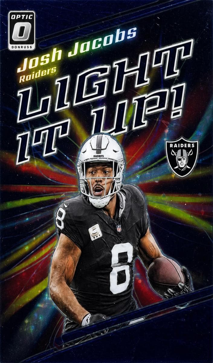 Josh Jacobs 2023 panini Donruss Optic