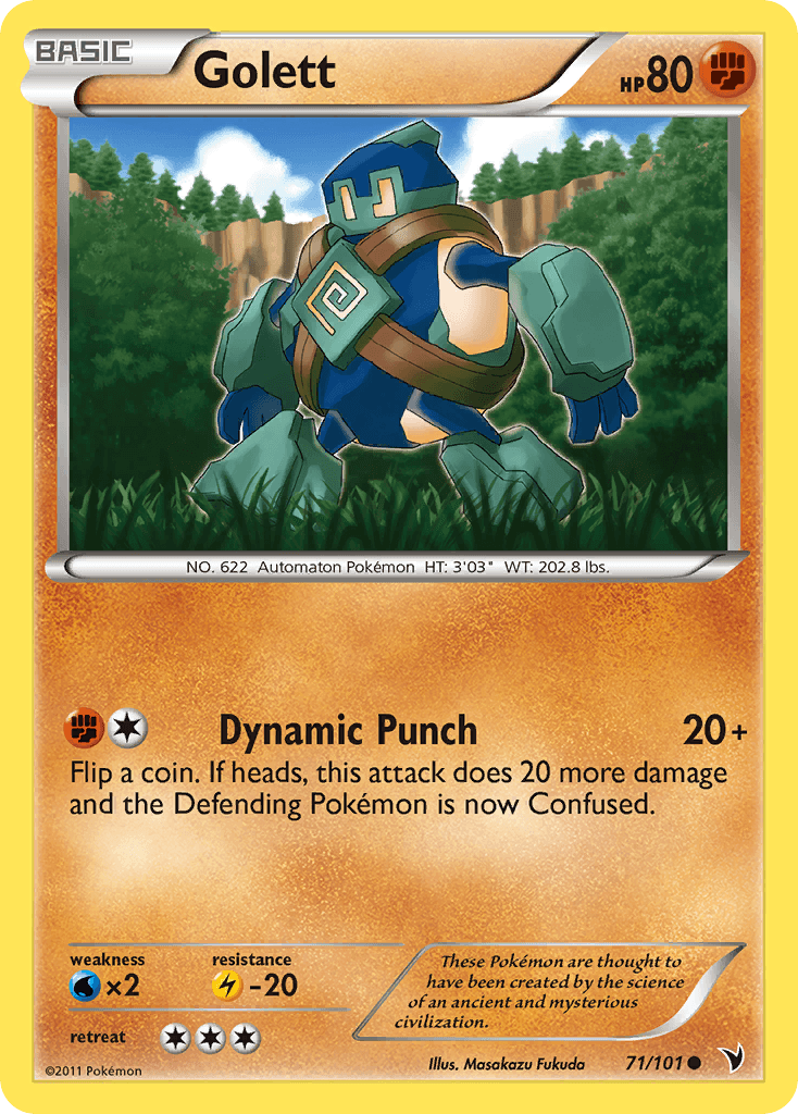 Golett 2011 Pokemon Noble Victories Reverse Holo