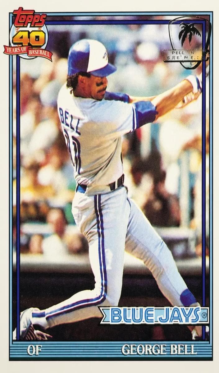 A* on copyright line 1991 topps Topps