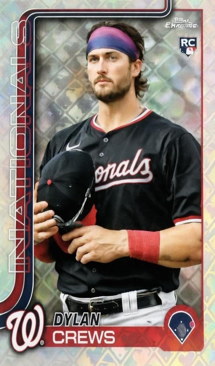 Dylan Crews 2025 topps Topps Chrome Logofractor Edition