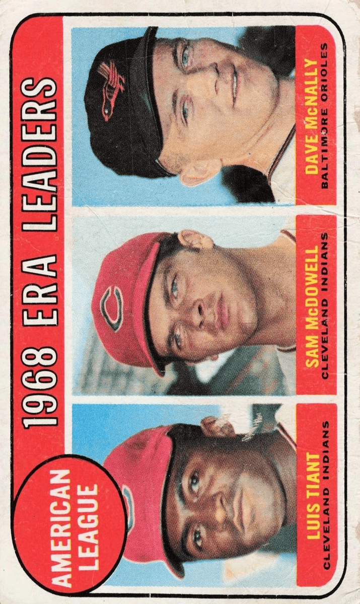 American League 1968 ERA Leaders (Luis Tiant / Sam McDowell / Dave McNally) #7