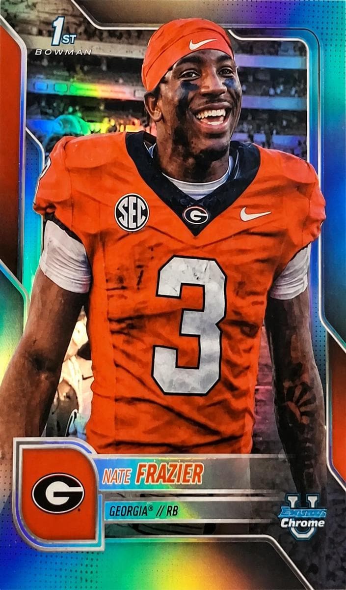 Nate Frazier 2025 bowman Bowman University Chrome