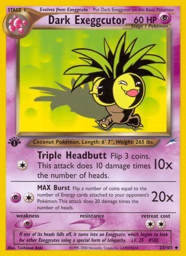 Dark Exeggutor 2002 Pokemon Neo Destiny
