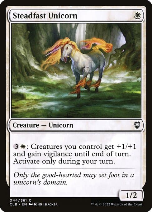 Steadfast Unicorn 2022 Magic: The Gathering Commander Legends: Battle for Baldur's Gate
