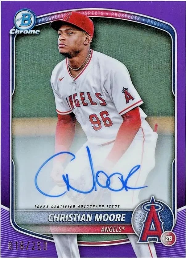 Christian Moore 2025 bowman Bowman Chrome Prospects