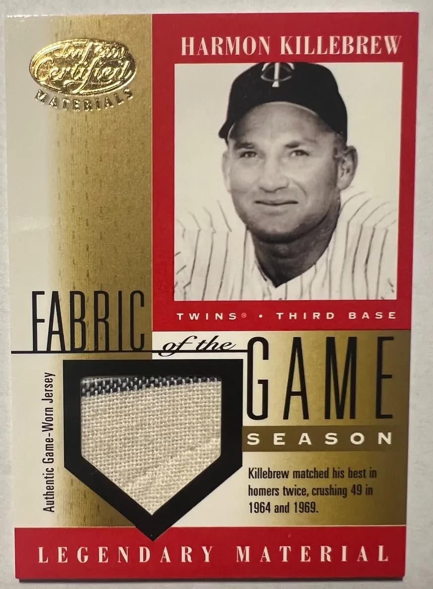Harmon Killebrew 2001 leaf Leaf Certified Materials