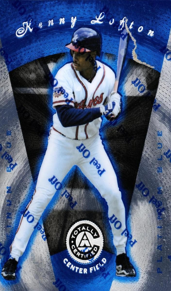 Kenny Lofton 1997 panini Pinnacle Totally Certified