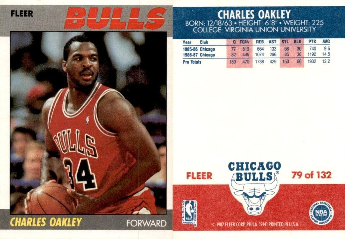 Charles Oakley trading card