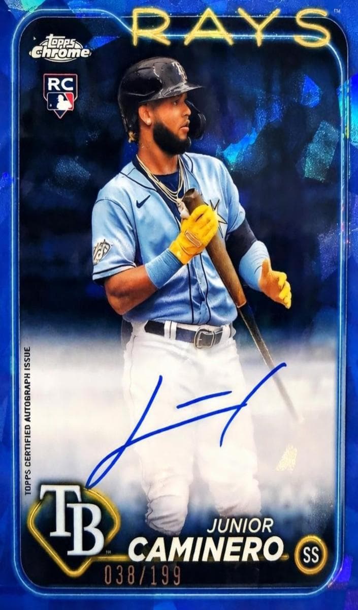 Junior Caminero 2024 topps Topps Chrome Update Sapphire Edition