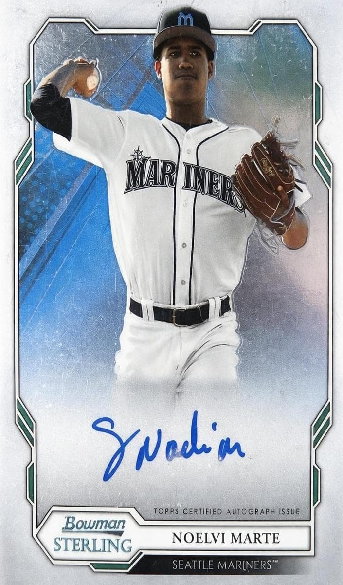 Noelvi Marte 2019 bowman Chrome Prospects Autographs