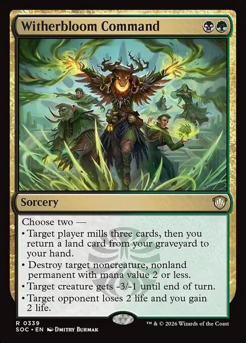 Witherbloom Command 2026 Magic: The Gathering Secrets of Strixhaven Commander
