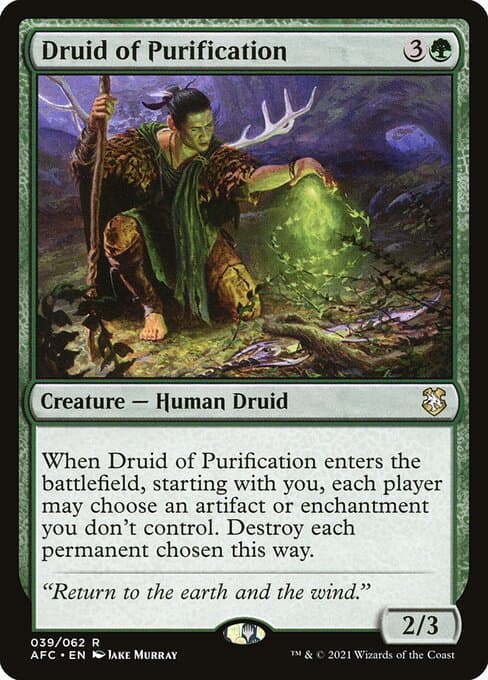 Druid of Purification 2025 Magic: The Gathering Aetherdrift Commander