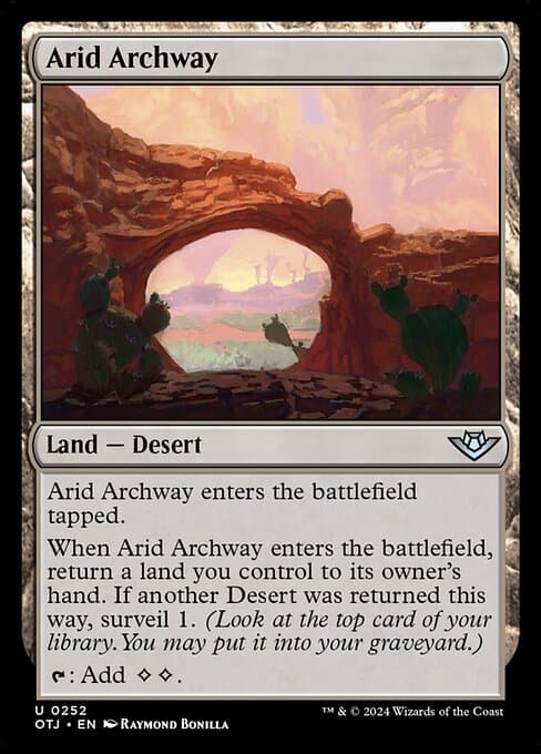 Arid Archway 2024 Magic: The Gathering Outlaws of Thunder Junction