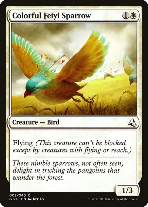 Colorful Feiyi Sparrow Magic: The Gathering