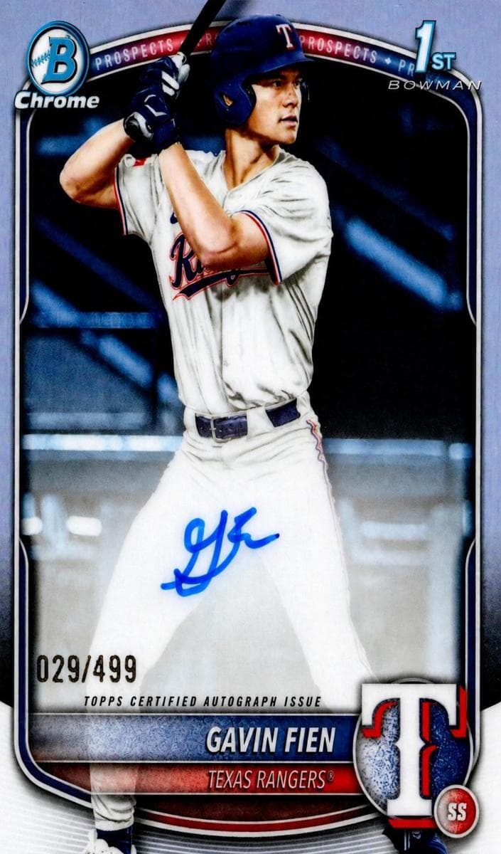 Gavin Fien 2025 bowman Bowman Draft Chrome