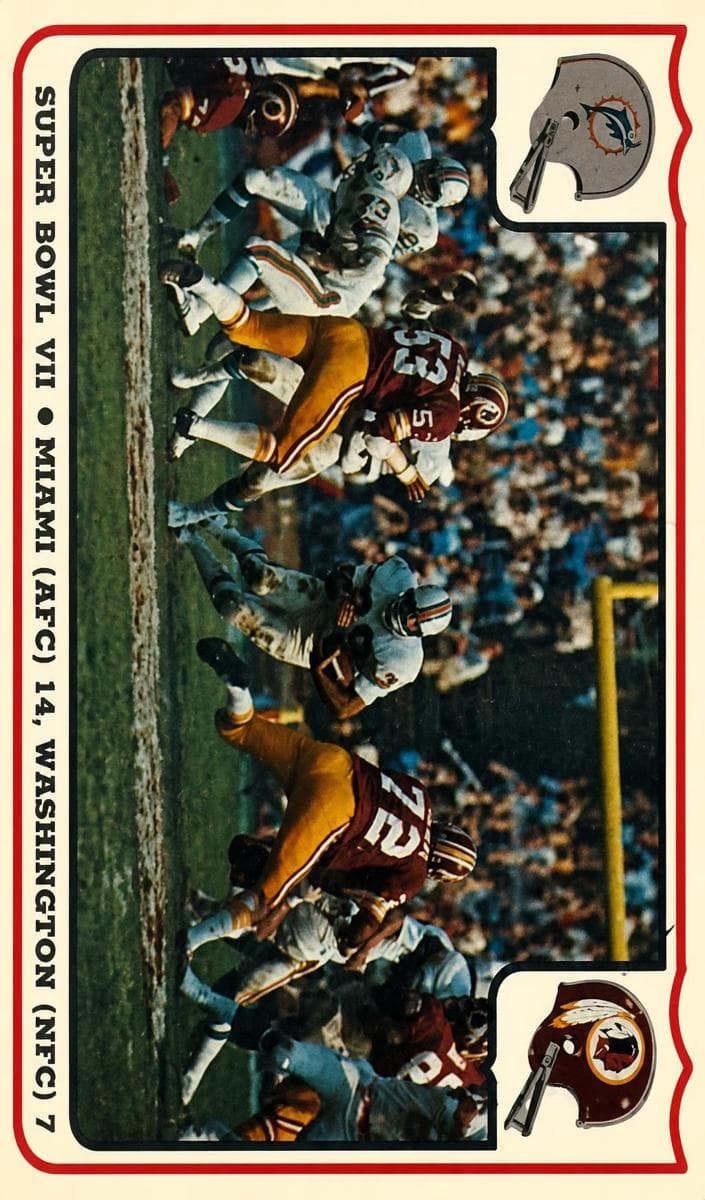 Super Bowl VII 1976 fleer
