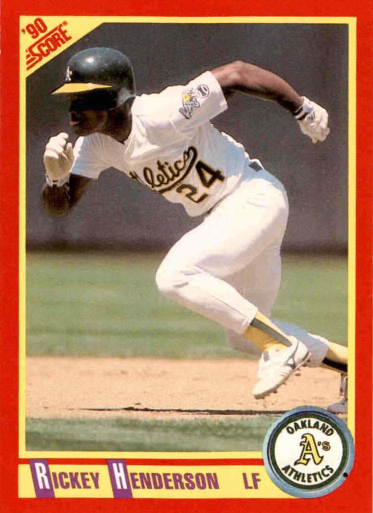 Rickey Henderson 1990 panini Score
