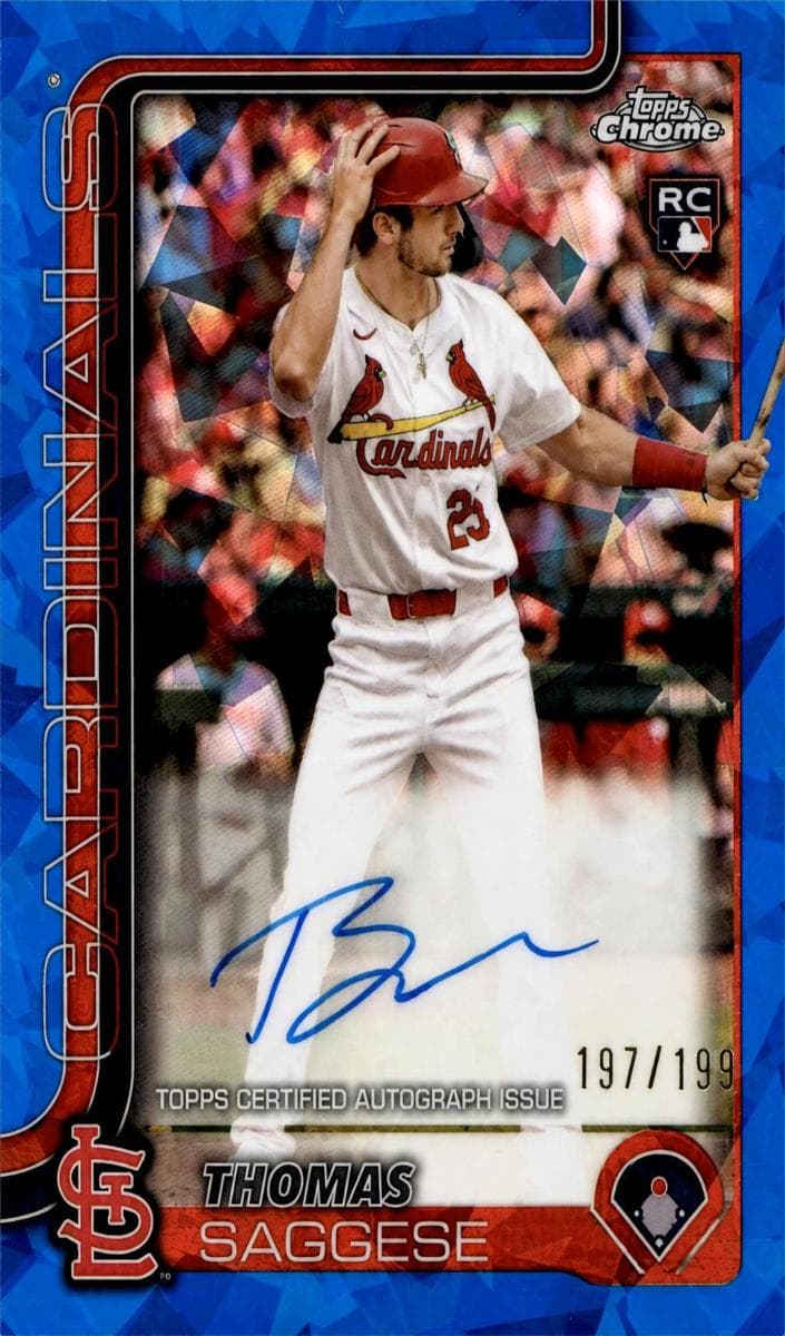Thomas Saggese 2025 topps Topps Chrome Update Sapphire