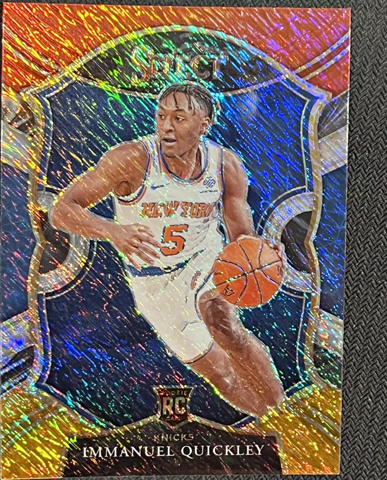 Basketball Immanuel Quickley 2020 Panini Select 2020 Panini Select orange-red-shimmer