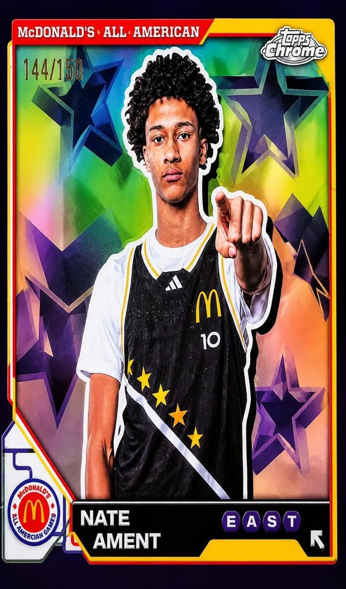 Nate Ament 2025 topps Topps Chrome McDonald's All American