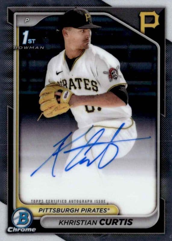 Khristian Curtis 2024 bowman Bowman Chrome Prospect Auto (1st)