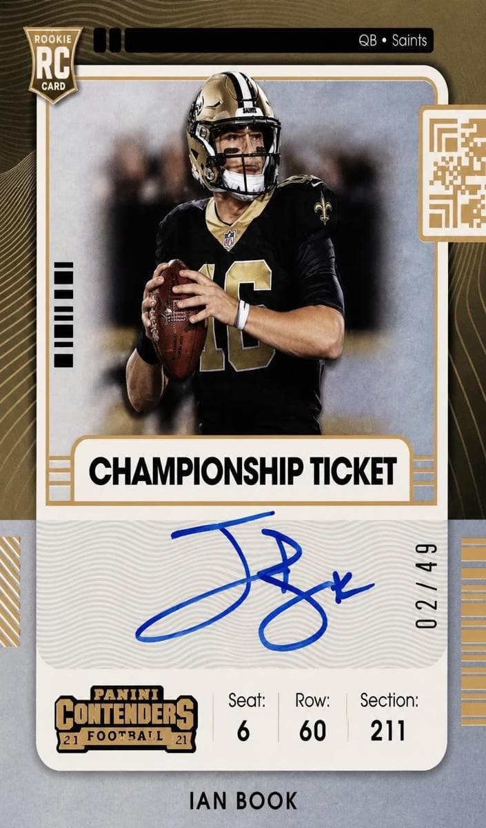 Ian Book 2021 panini Panini Playoff