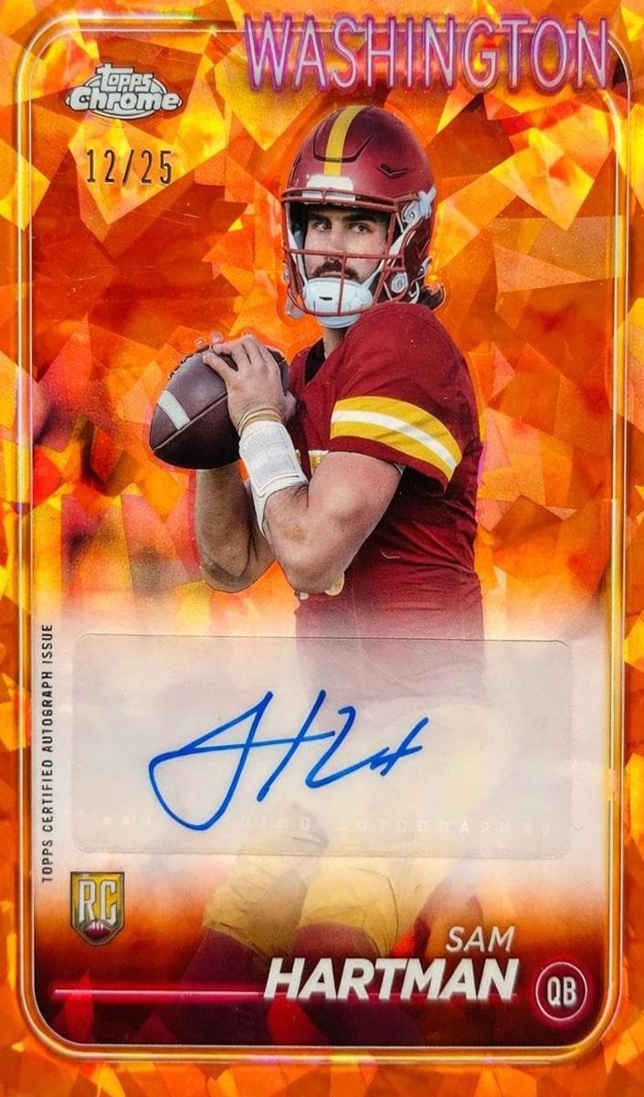 Sam Hartman 2024 topps Topps Chrome Sapphire Edition