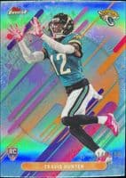 Travis Hunter 2025 topps Topps Finest Rare - Sky Blue Refractor