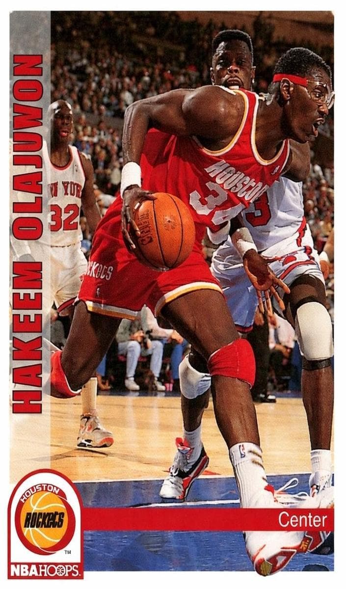 Hakeem Olajuwon 1992 panini Hoops