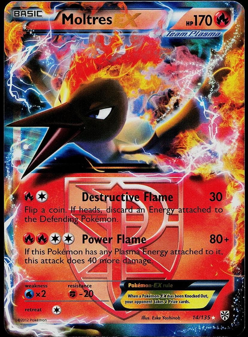 Moltres ex trading card