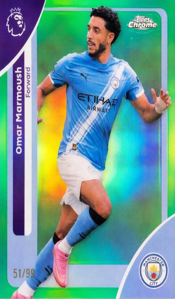 Omar Marmoush 2026 Topps Chrome Premier League rookie card