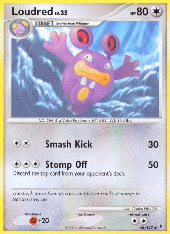 Loudred trading card