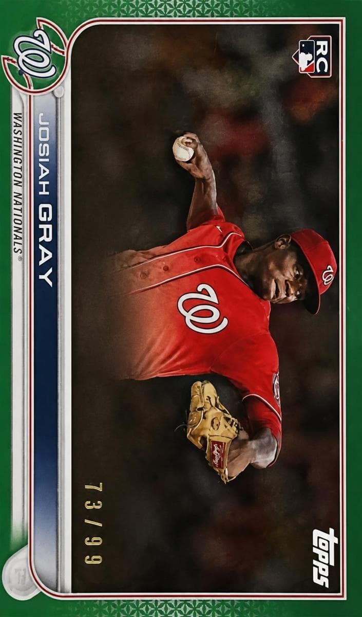 Josiah Gray 2022 topps Topps Clearly Authentic