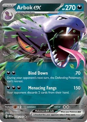 Arbok EX trading card