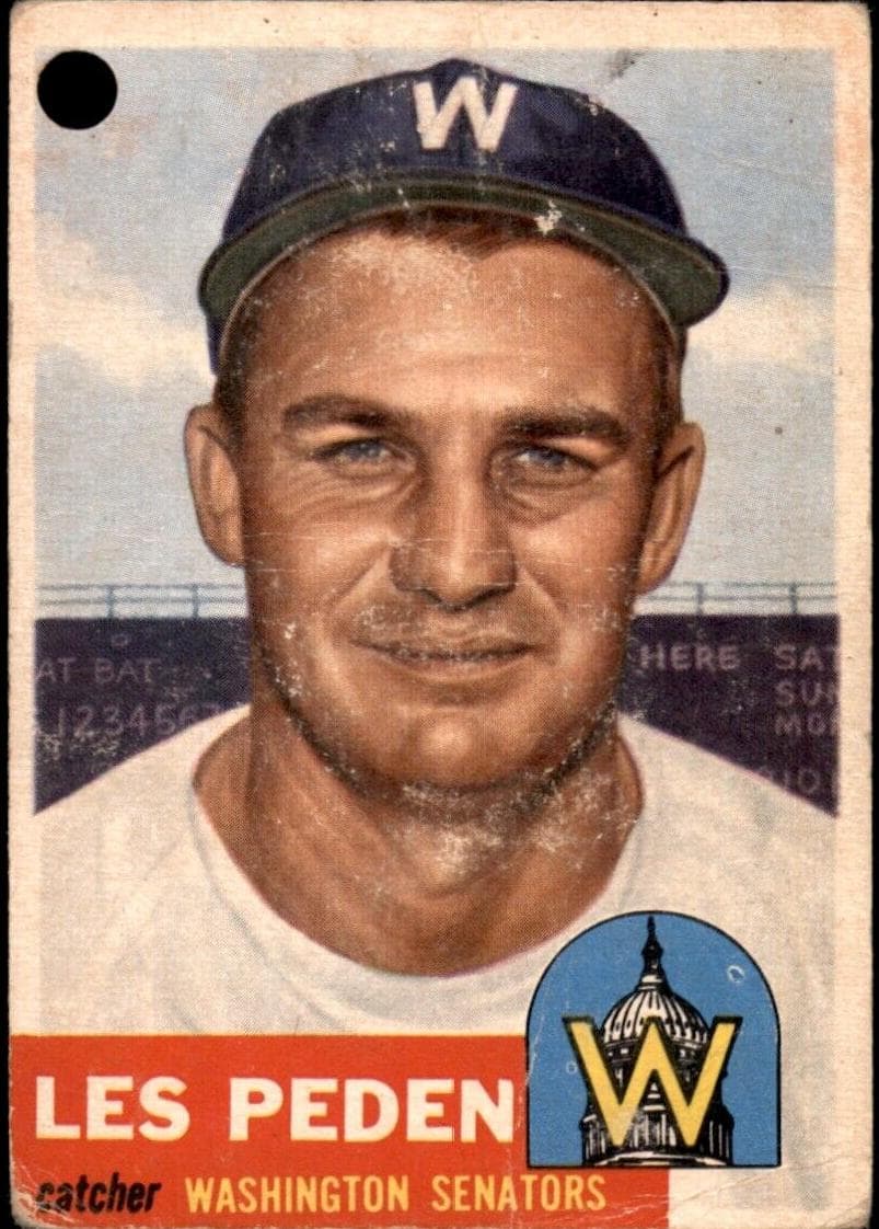 Les Peden 1953 topps Topps