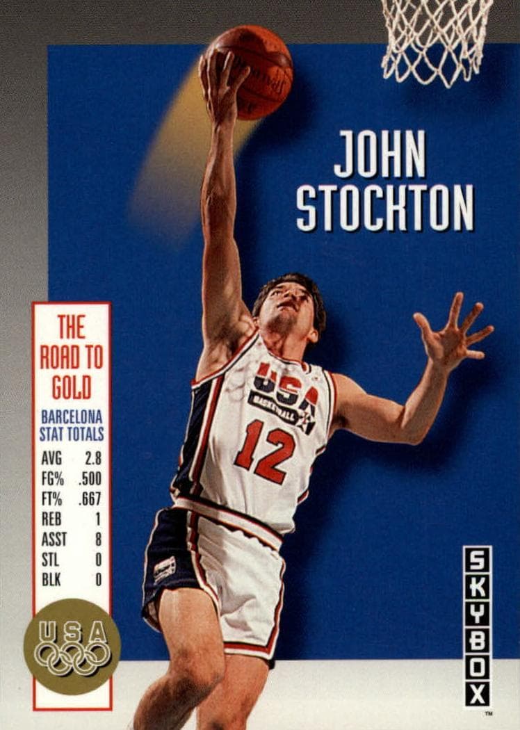 John Stockton 1992 fleer SkyBox