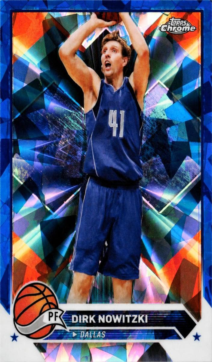 Dirk Nowitzki 2023 topps Topps Chrome Sapphire Edition
