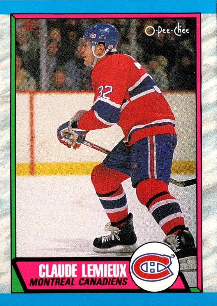 Claude Lemieux 1989 topps O-Pee-Chee