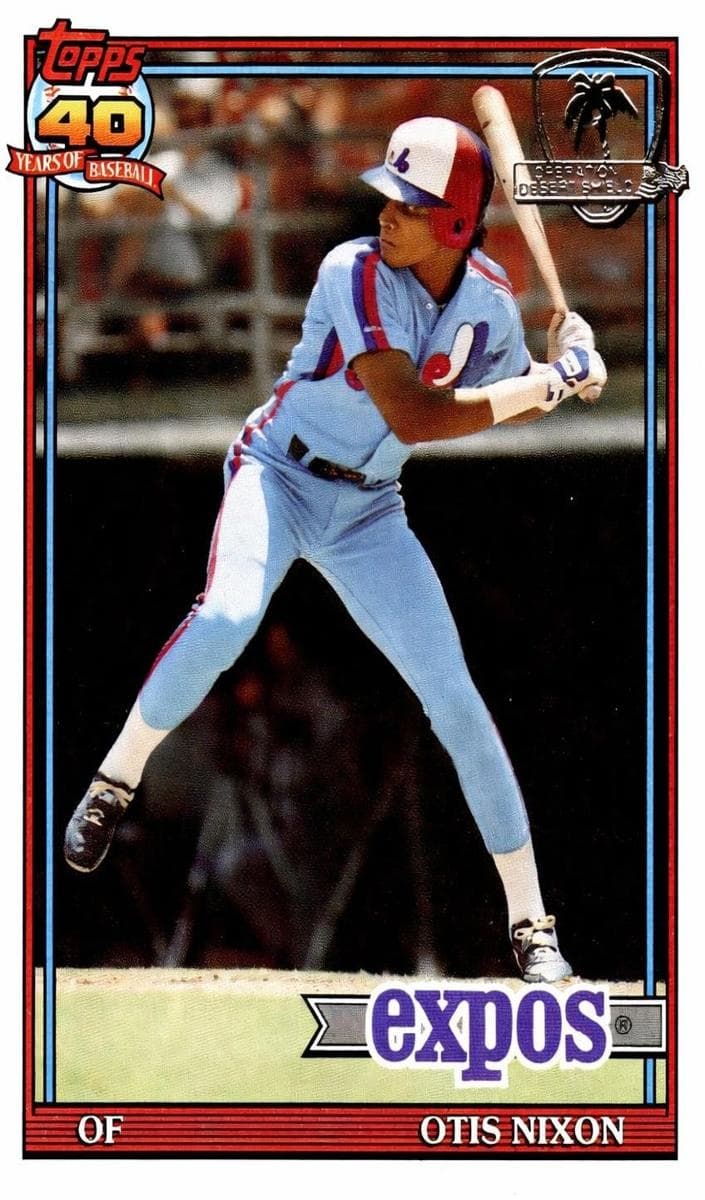 Otis Nixon 1991 topps O-Pee-Chee