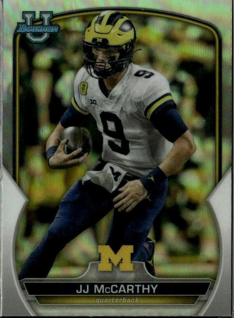 J.J. McCarthy 2022 bowman University Chrome Football Refractor