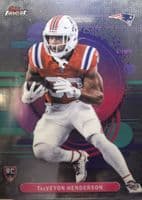 TreVeyon Henderson 2025 topps Topps Finest Uncommon - Blue Geometric Refractor