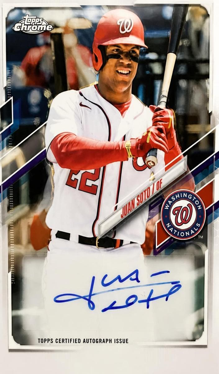 Juan Soto 2021 topps Topps Chrome Update