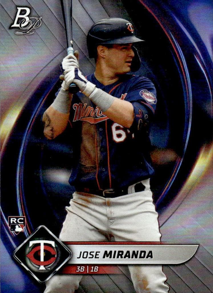 Jose Miranda 2022 bowman Bowman Platinum