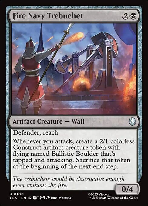 Fire Navy Trebuchet 2025 Magic: The Gathering Avatar: The Last Airbender