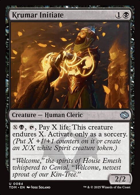 Krumar Initiate 2025 Magic: The Gathering Tarkir: Dragonstorm