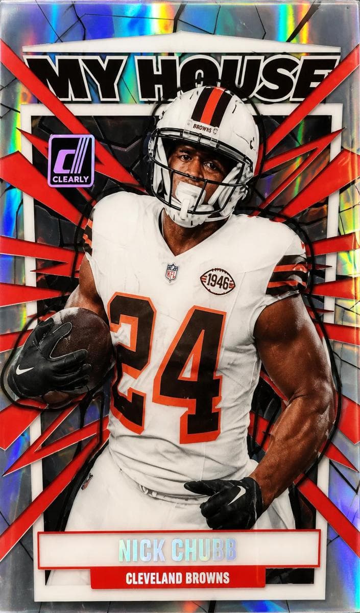 Nick Chubb 2023 panini Clearly Donruss