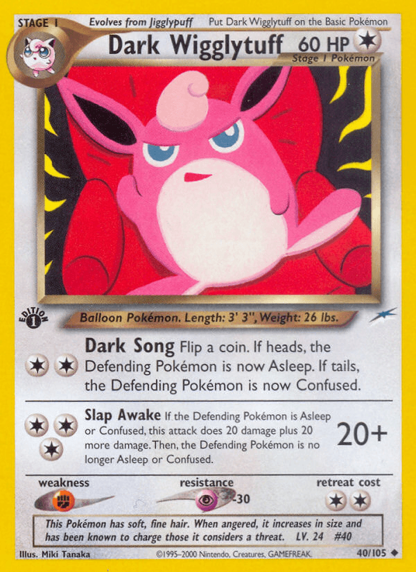 Dark Wigglytuff 2002 Pokemon Neo Destiny